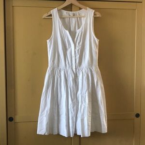 Gap White Button Front Sleeveless Party Dress